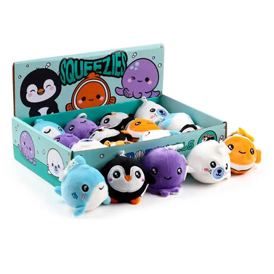 Adoramals Squeezies Squishy Plush Sealife Keyring - Keyrings & Key Chains