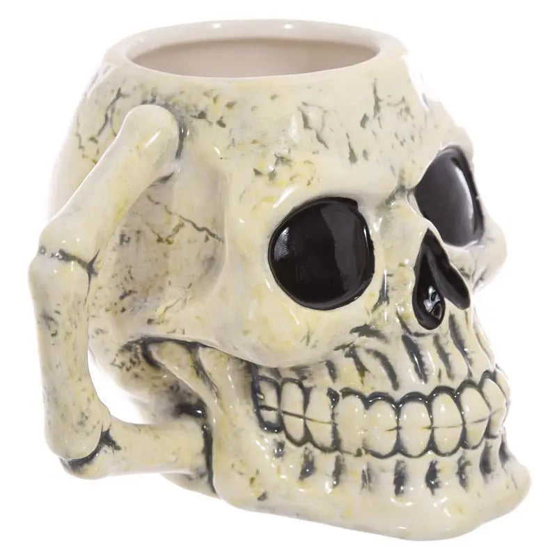 Ancient Skull Head Ceramic Shaped Mug