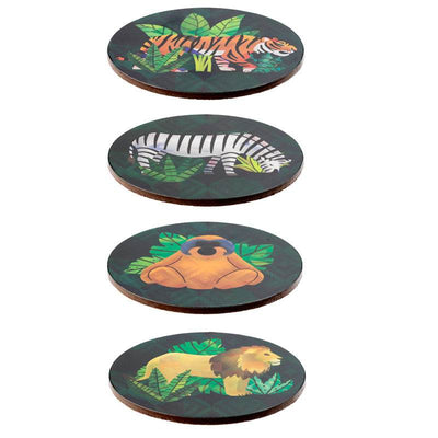 Animal Kingdom Set of 4 Cork Coasters - Gift Arch