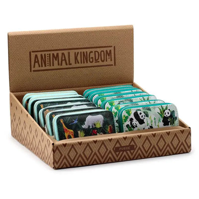 Animal kingdom Zip Around Small Wallet Purse - Zoo Safari & Wildlife Parks