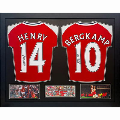 Arsenal FC Bergkamp & Henry Signed Shirts (Dual Framed)