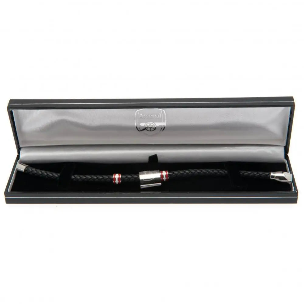 Arsenal FC Colour Ring Leather Bracelet