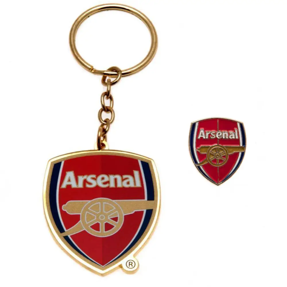 Arsenal FC Keyring & Badge Set