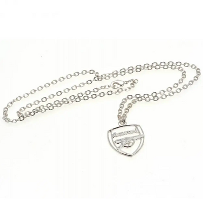 Arsenal FC Silver Plated Pendant & Chain CR