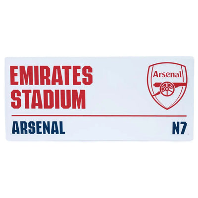 Arsenal FC White Street Sign