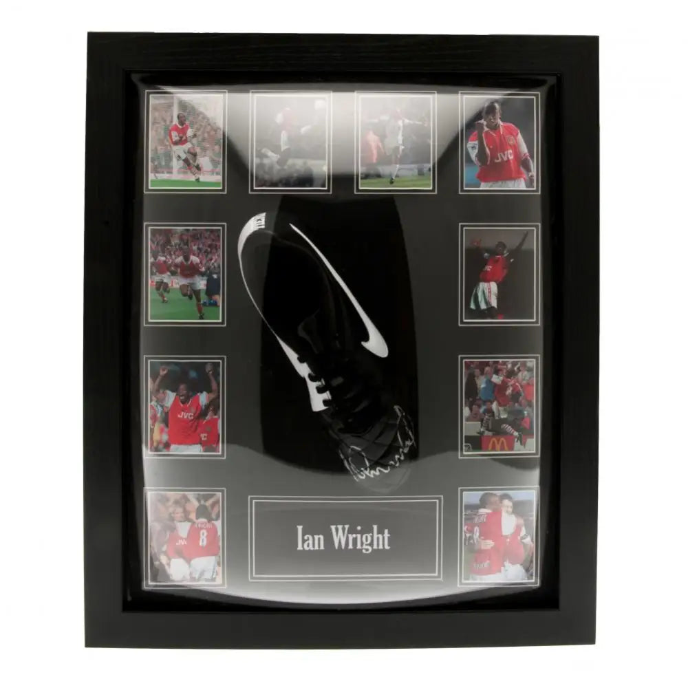 Arsenal FC Wright Signed Boot (Framed)