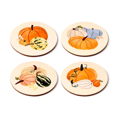 Autumn Harvest Set of 4 Cork Coasters - Gift Arch