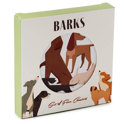 Barks Set of 4 Cork Coasters - Gift Arch