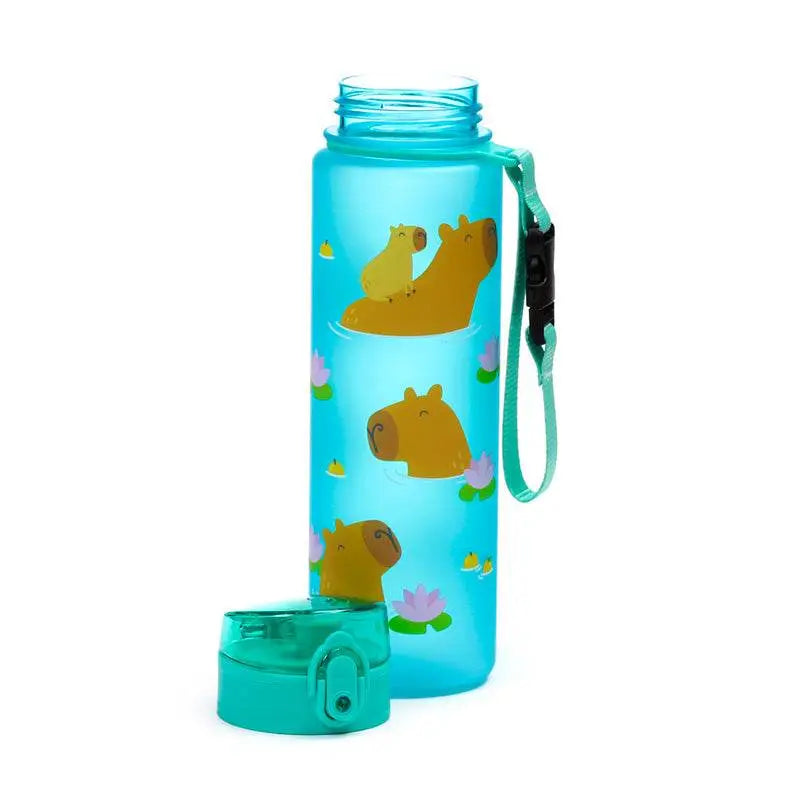 Capybara Pop Top 600ml Shatterproof Bottle - Zoo Safari & Wildlife Parks