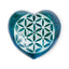Carved Soapstone Chakra Heart Flower of Life Ashcatcher Incense Stick Burner - Incense Burners & Ash Catchers