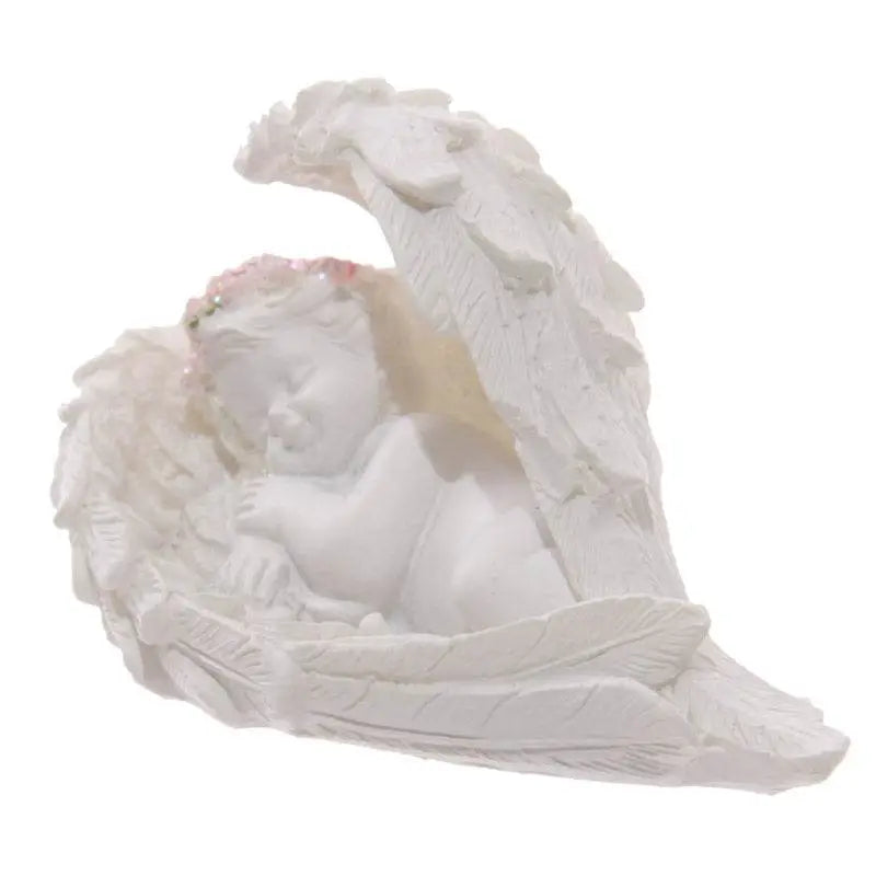 Cherubs Sleeping in Wings with Pink Roses - Angels & Cherubs