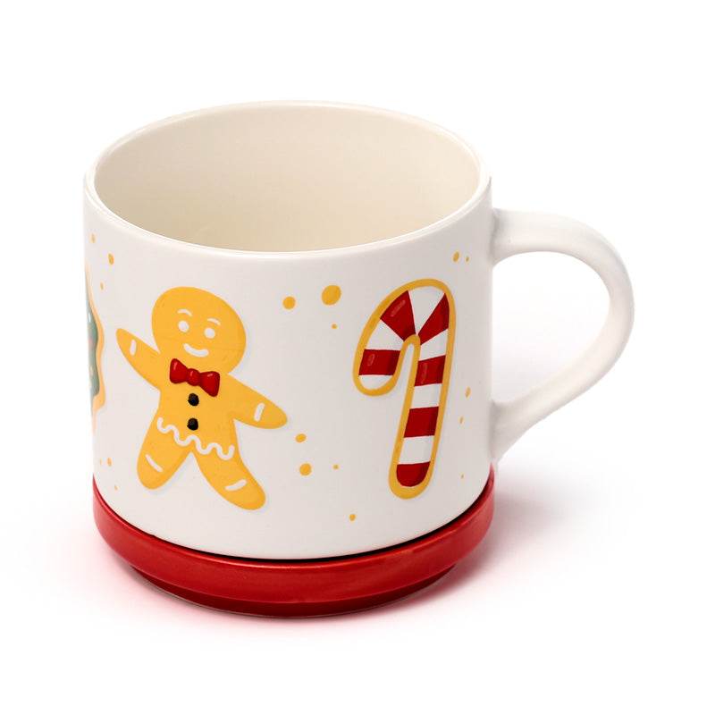 Christmas Baker Street Porcelain Mug & Coaster Lid Set - Gift Arch