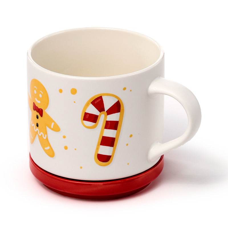 Christmas Baker Street Porcelain Mug & Coaster Lid Set - Gift Arch