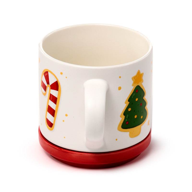 Christmas Baker Street Porcelain Mug & Coaster Lid Set - Gift Arch