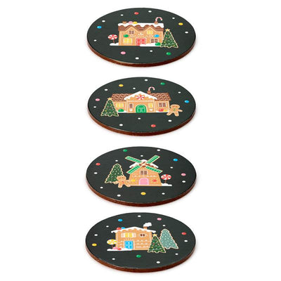 Christmas Baker Street Set of 4 Cork Coasters - Gift Arch
