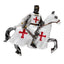 Crusader Knight on Horseback Defender Magnet - Knight & Princess Gifts