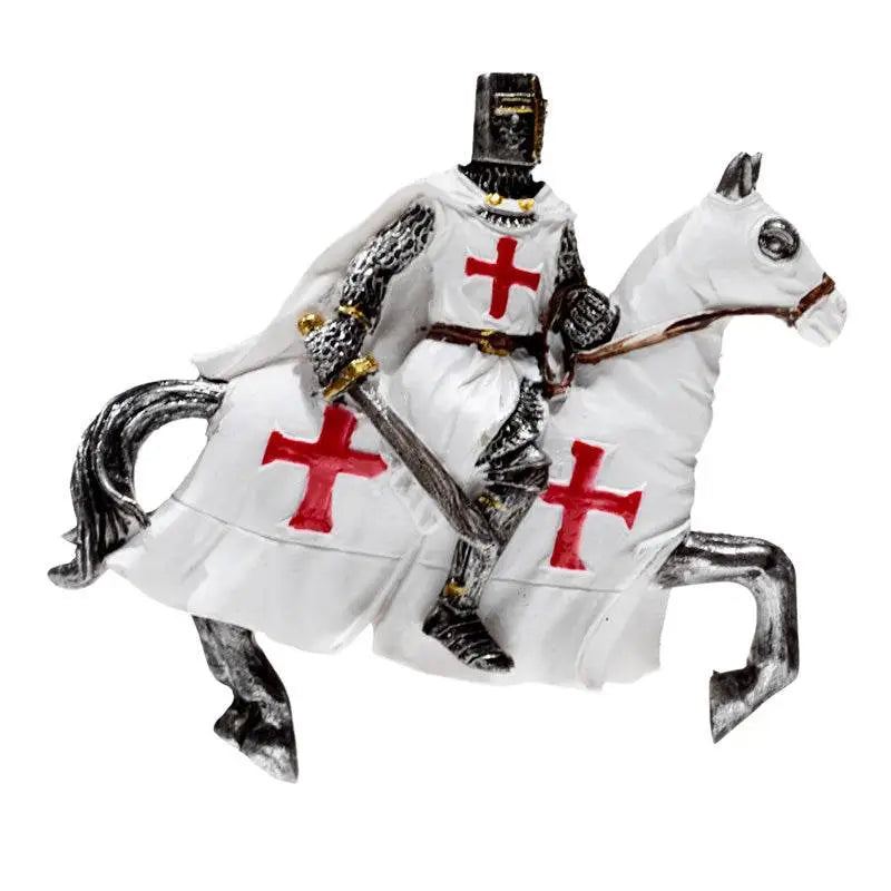 Crusader Knight on Horseback Defender Magnet - Knight & Princess Gifts