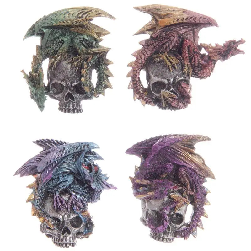 Dark Legends Silver Skull Dragon Magnet - Dragon Gifts
