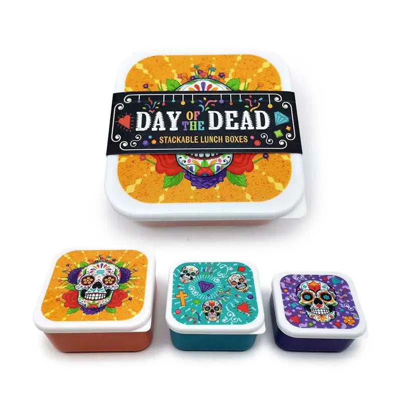 Day of the Dead Set of 3 Lunch Boxes - Lunch Boxes & Snack Pots