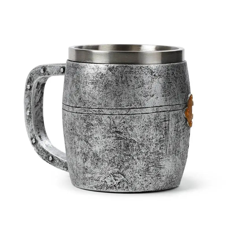 Decorative Medieval Knight Silver & Gold Helmet Tankard - Knight & Princess Gifts