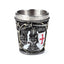 Decorative Medieval Knight with White & Red Shield Shot Glass