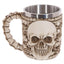 Decorative Multi Skull with Skull Emblem Tankard - Gothic Fantasy Skulls & Skeletons