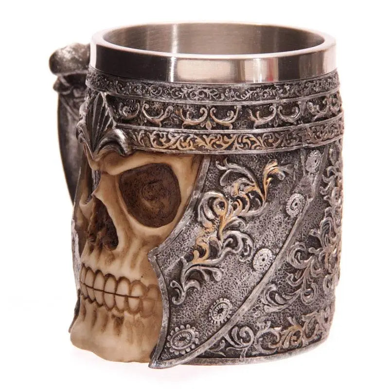 Decorative Skull Warrior Tankard - Gothic Fantasy Skulls & Skeletons