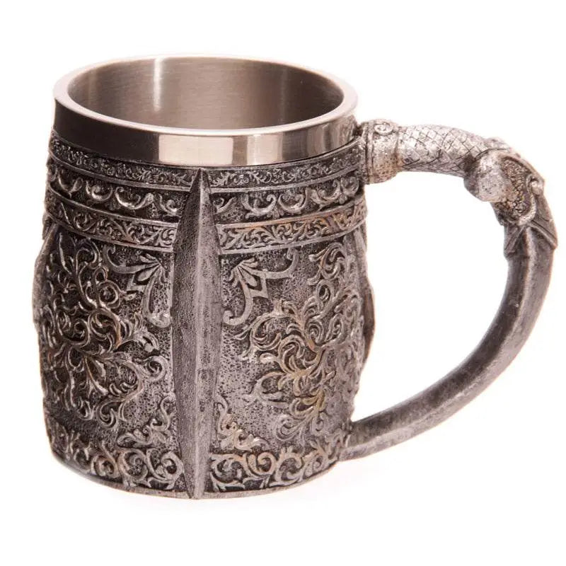 Decorative Skull Warrior Tankard - Gothic Fantasy Skulls & Skeletons