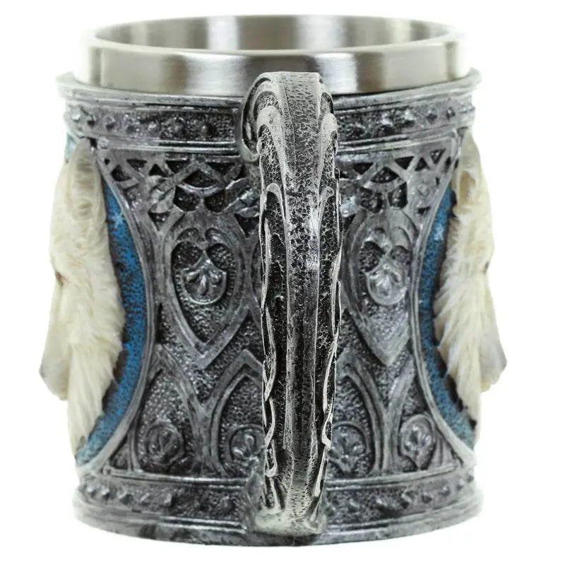 Decorative White Wolf Tankard - Wolf Gifts & Collectables