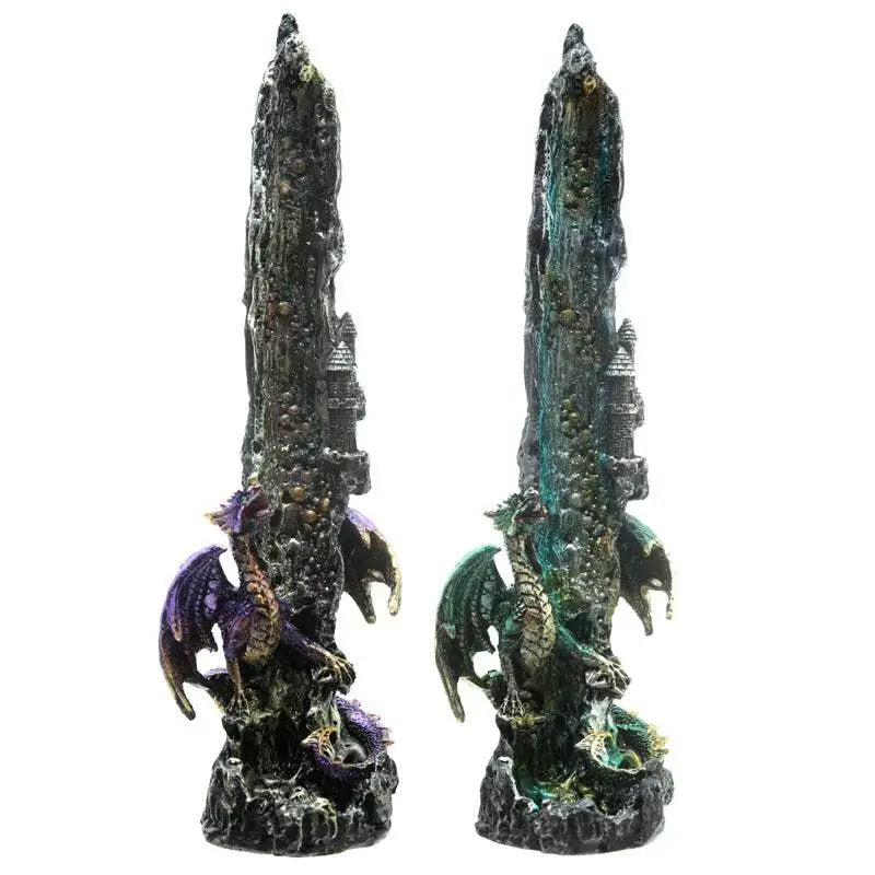 Dragon Waterfall Upright Ashcatcher Incense Stick Burner - Incense Burners & Ash Catchers