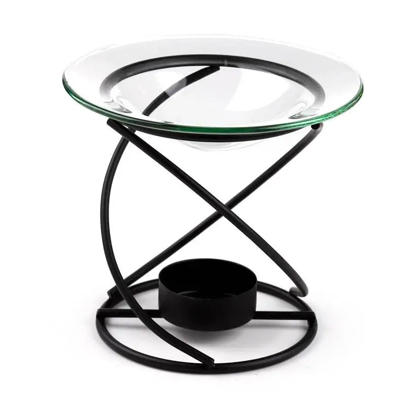 Eden Black Thin Metal Spiral Oil & Wax Melt Burner - Oil Burners & Wax Melt Burners