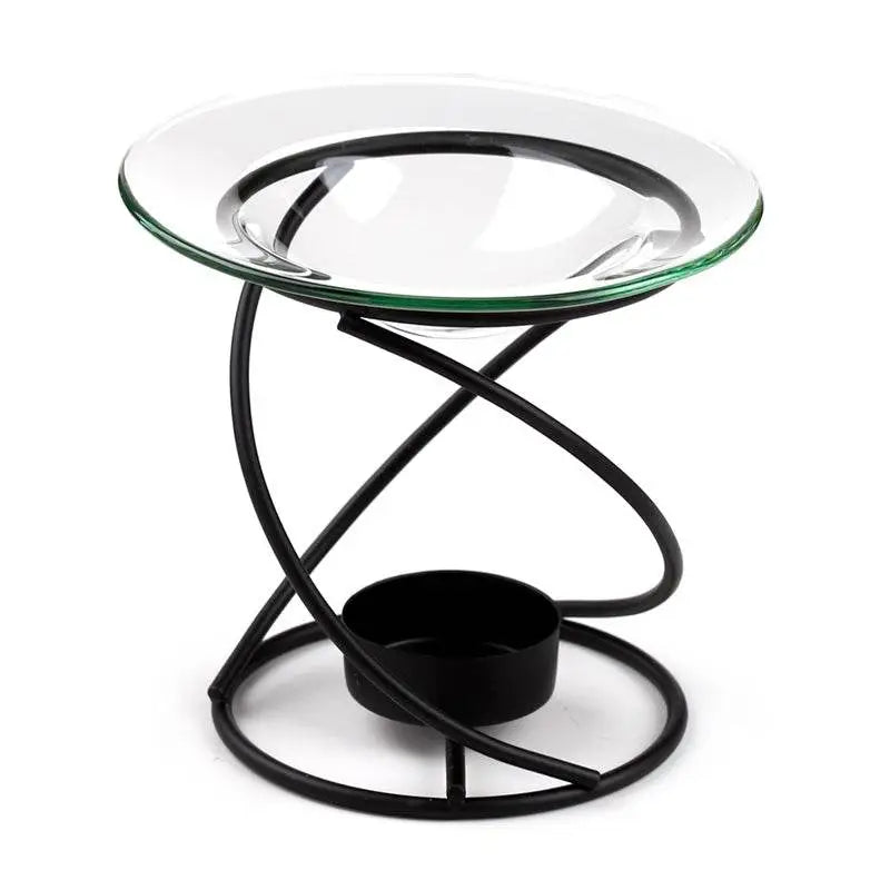 Eden Black Thin Metal Spiral Oil & Wax Melt Burner - Oil Burners & Wax Melt Burners
