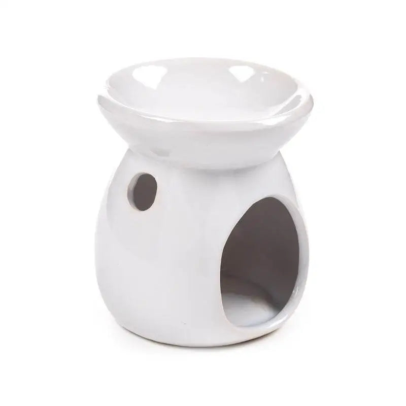 Eden Ceramic Simple White Oil Burner - Oil Burners & Wax Melt Burners