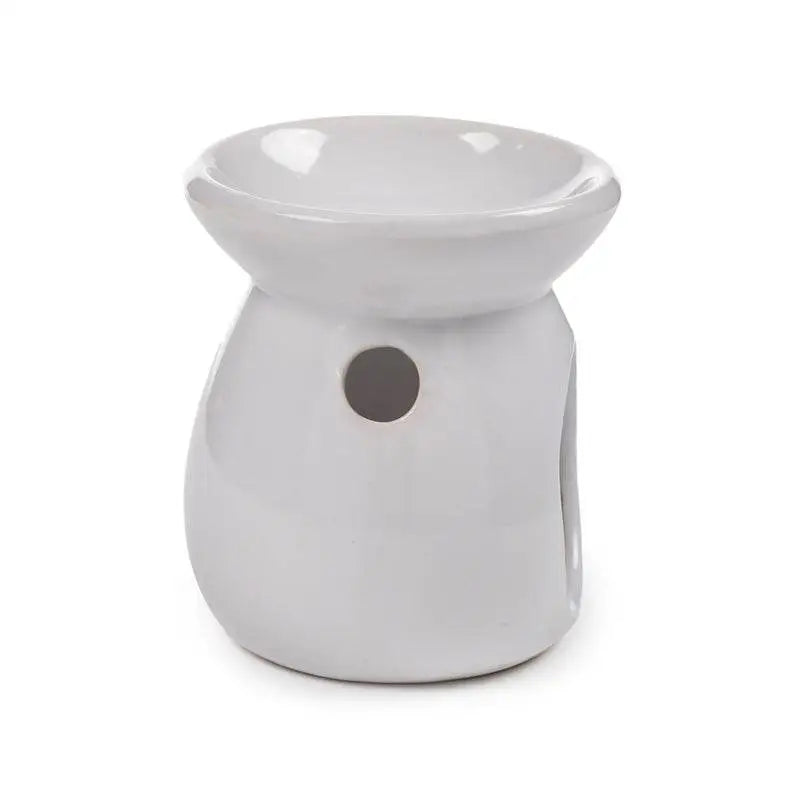 Eden Ceramic Simple White Oil Burner - Oil Burners & Wax Melt Burners