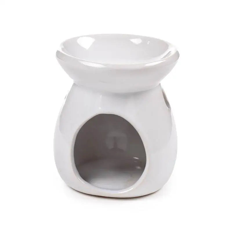 Eden Ceramic Simple White Oil Burner - Oil Burners & Wax Melt Burners