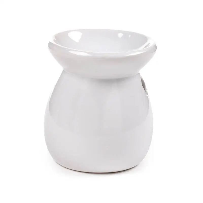 Eden Ceramic Simple White Oil Burner - Oil Burners & Wax Melt Burners