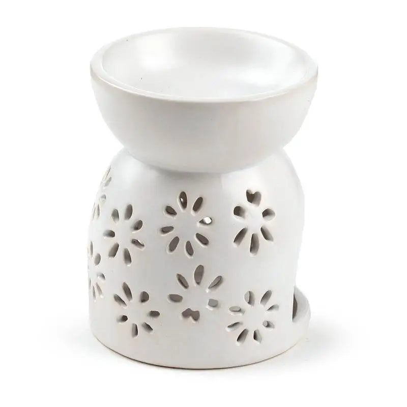 Eden Daisy Cut Out Ceramic Oil & Wax Melt Burner - Oil Burners & Wax Melt Burners
