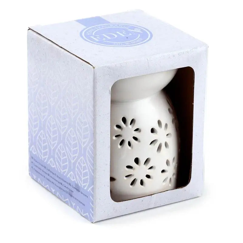 Eden Daisy Cut Out Ceramic Oil & Wax Melt Burner - Oil Burners & Wax Melt Burners