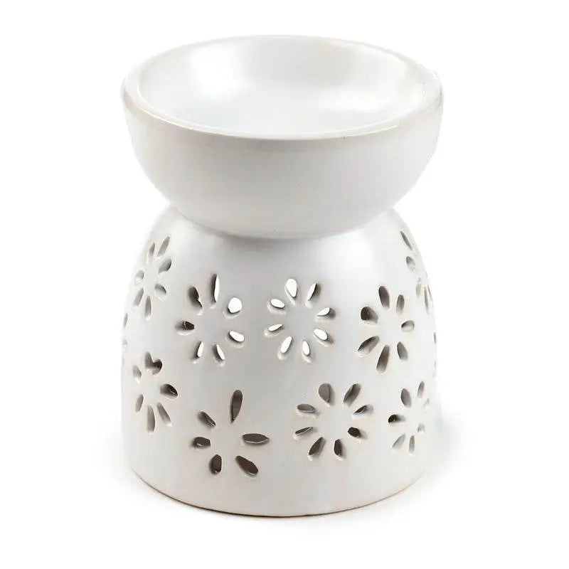 Eden Daisy Cut Out Ceramic Oil & Wax Melt Burner - Oil Burners & Wax Melt Burners