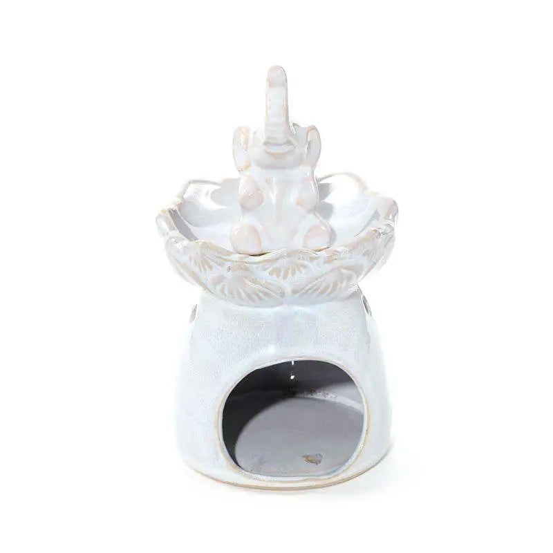 Eden Elephant Lotus Flower Dish Oil Burner - Oil Burners & Wax Melt Burners