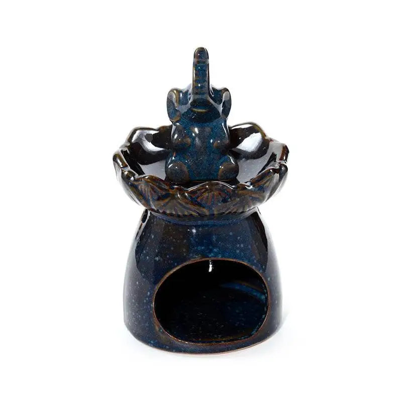 Eden Elephant Lotus Flower Dish Oil Burner - Oil Burners & Wax Melt Burners