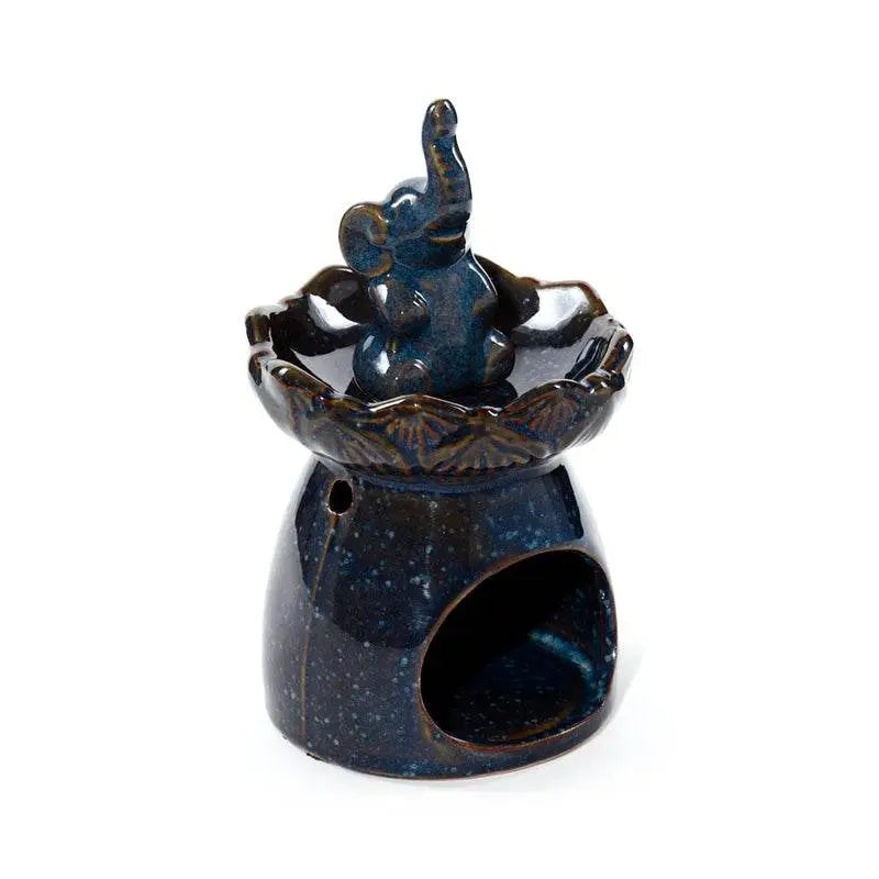 Eden Elephant Lotus Flower Dish Oil Burner - Oil Burners & Wax Melt Burners