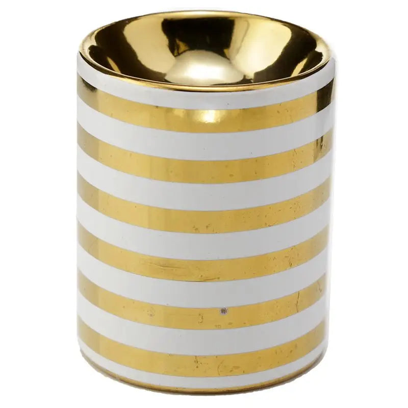 Eden Metallic Gold Stripe Ceramic Mini Oil Burner