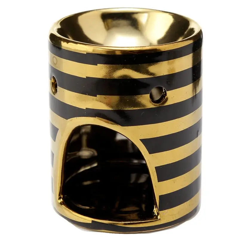 Eden Metallic Gold Stripe Ceramic Mini Oil Burner
