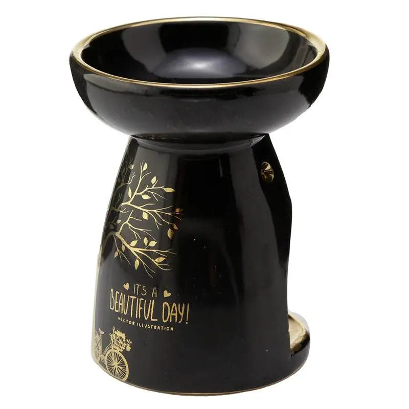 Eden Metallic Gold Tree Ceramic Oil & Wax Melt Burner - Oil Burners & Wax Melt Burners