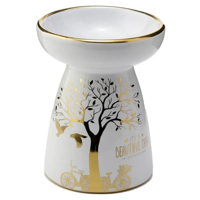 Eden Metallic Gold Tree Ceramic Oil & Wax Melt Burner - Oil Burners & Wax Melt Burners