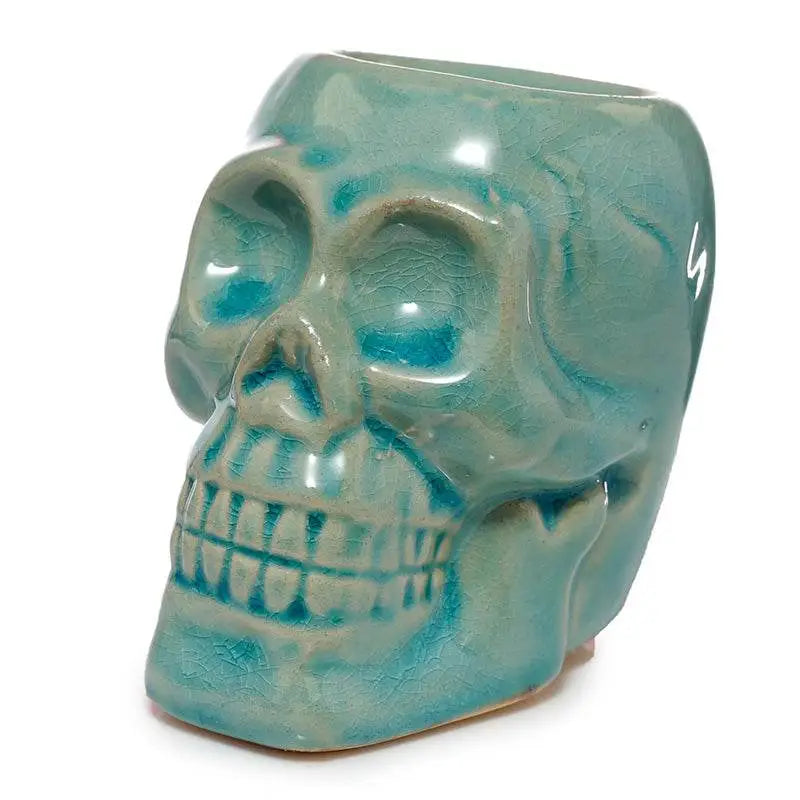 Eden Mini Ceramic Skull Oil Burner - Oil Burners & Wax Melt Burners