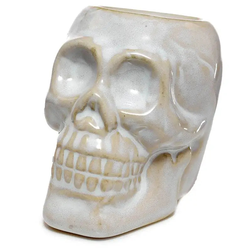 Eden Mini Ceramic Skull Oil Burner - Oil Burners & Wax Melt Burners