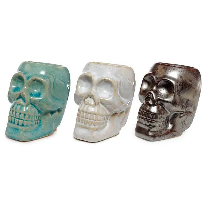 Eden Mini Ceramic Skull Oil Burner - Oil Burners & Wax Melt Burners