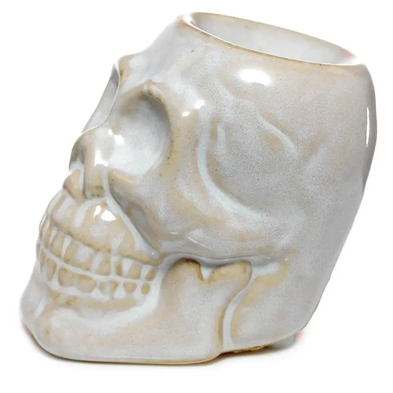 Eden Mini Ceramic Skull Oil Burner - Oil Burners & Wax Melt Burners